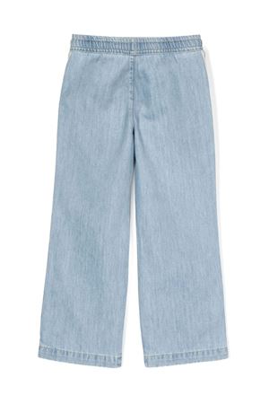 pantalone in cotone blu PALM ANGELS KIDS | PBYB003S24DEN0014545